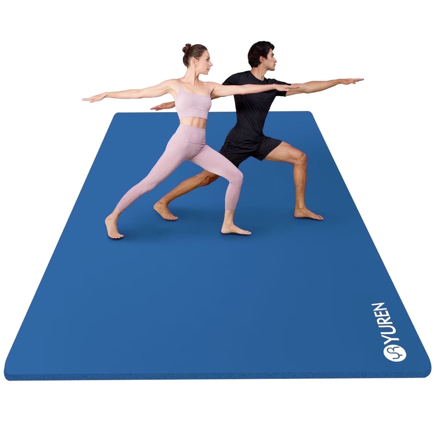 Large Yoga Mat 78X51 Inch 10Mm Thick NBR Foam Exercise Mats for Home Gym Fitness Workout, Blue